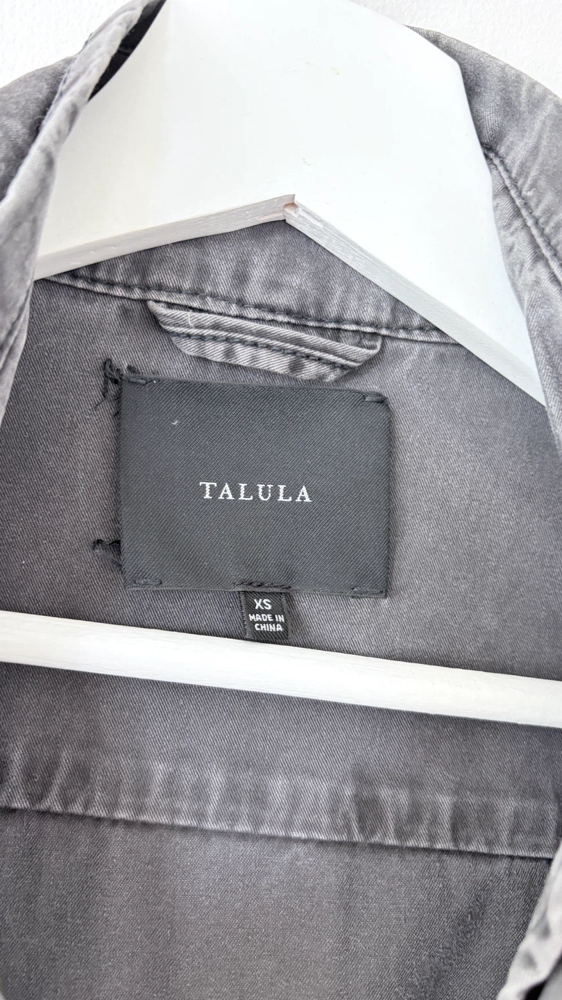 Talula Grey Cotton Hooded Utility Jacket XS - photo 2