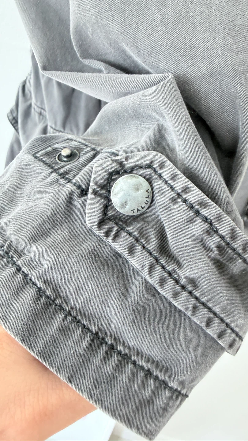 Talula Grey Cotton Hooded Utility Jacket XS - photo 3