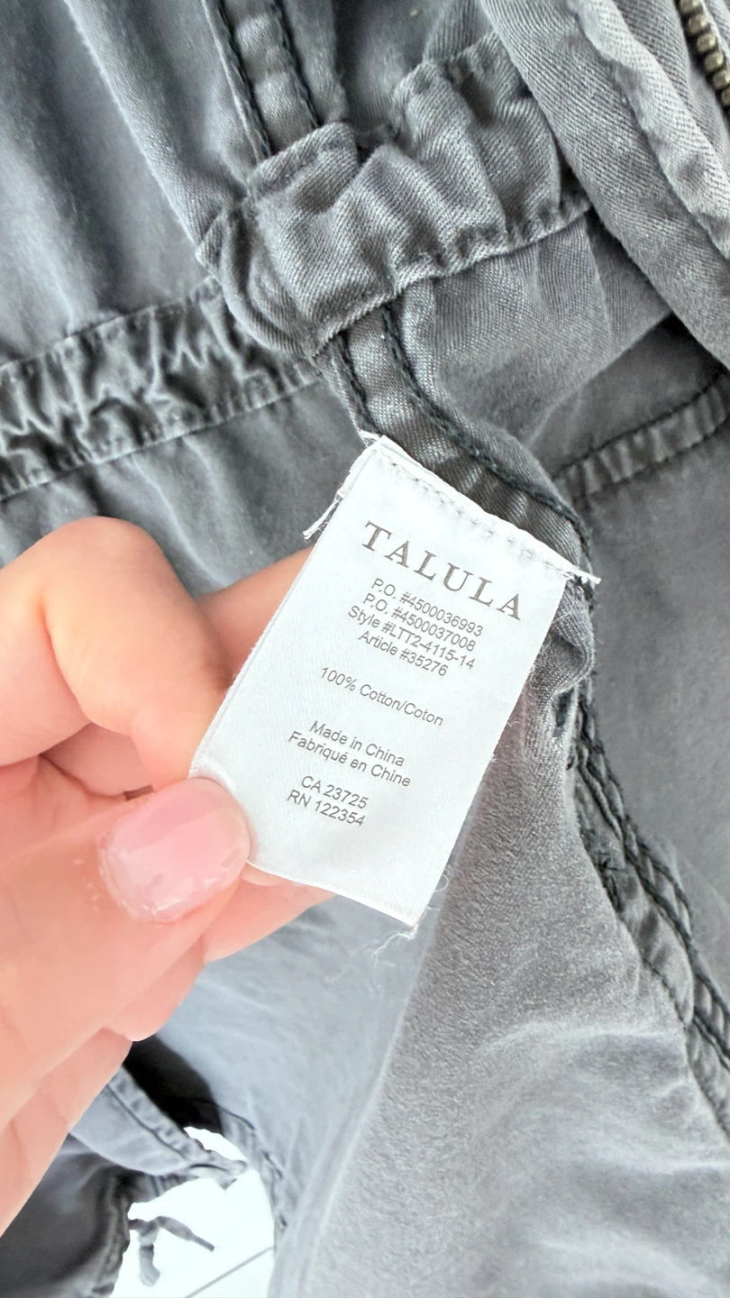 Talula Grey Cotton Hooded Utility Jacket XS - photo 4