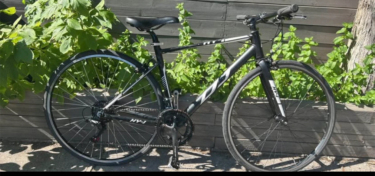 HY-1 hybrid road bike black