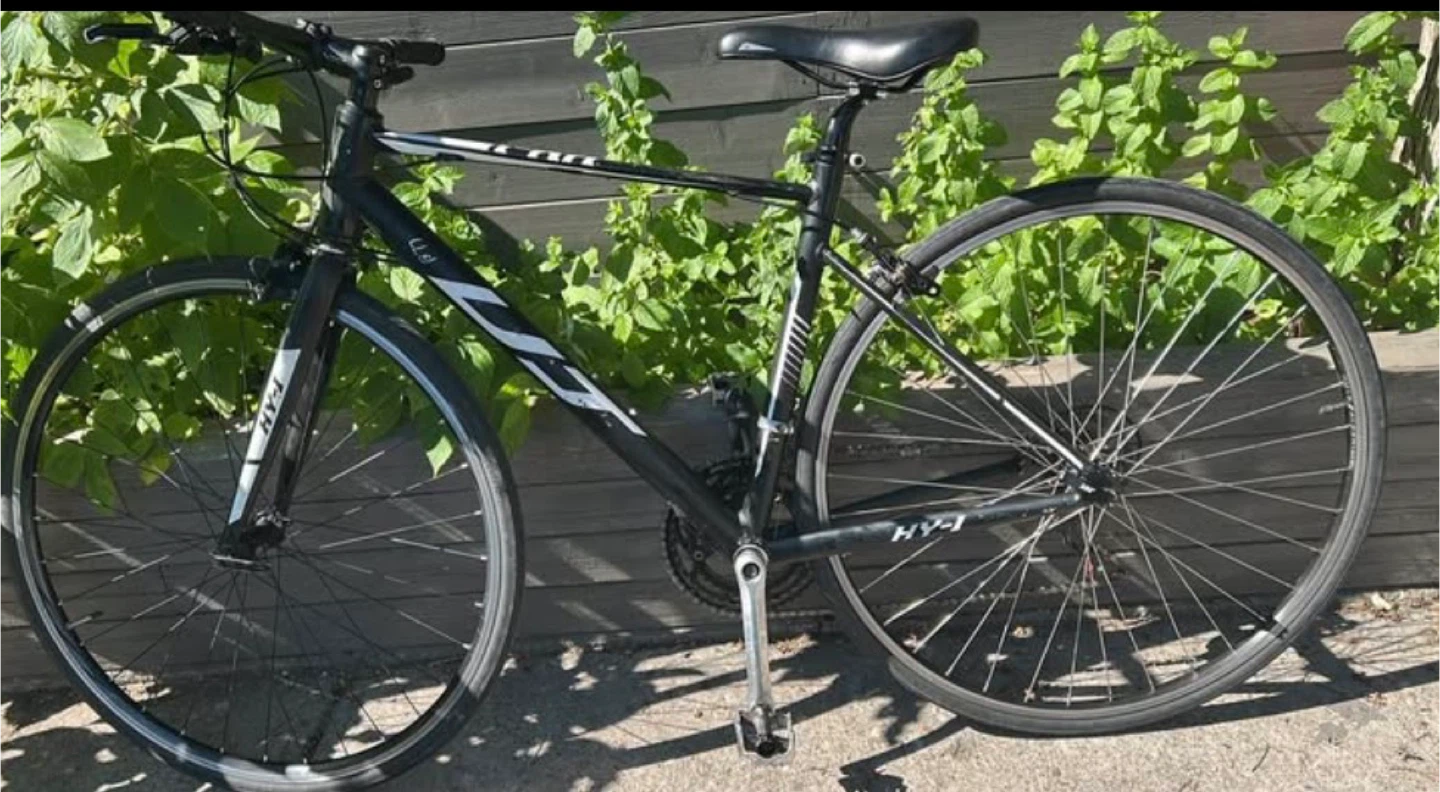 HY-1 hybrid road bike black - photo 2