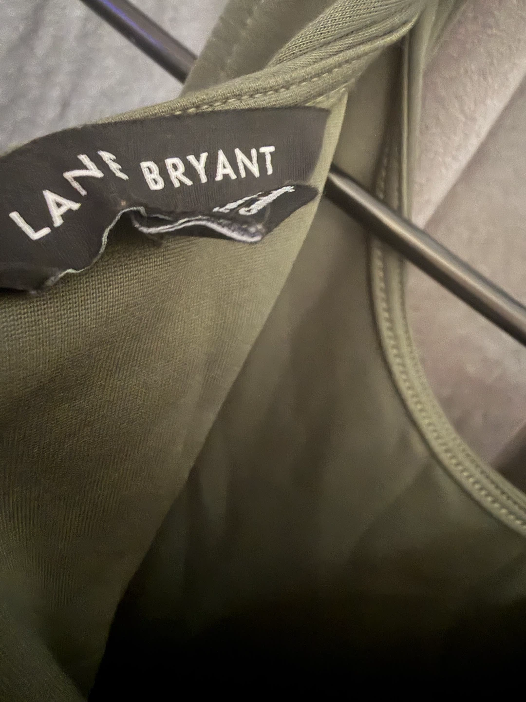 Lane Bryant size 2X  Olive Green Sleeveless Jumpsuit - photo 3