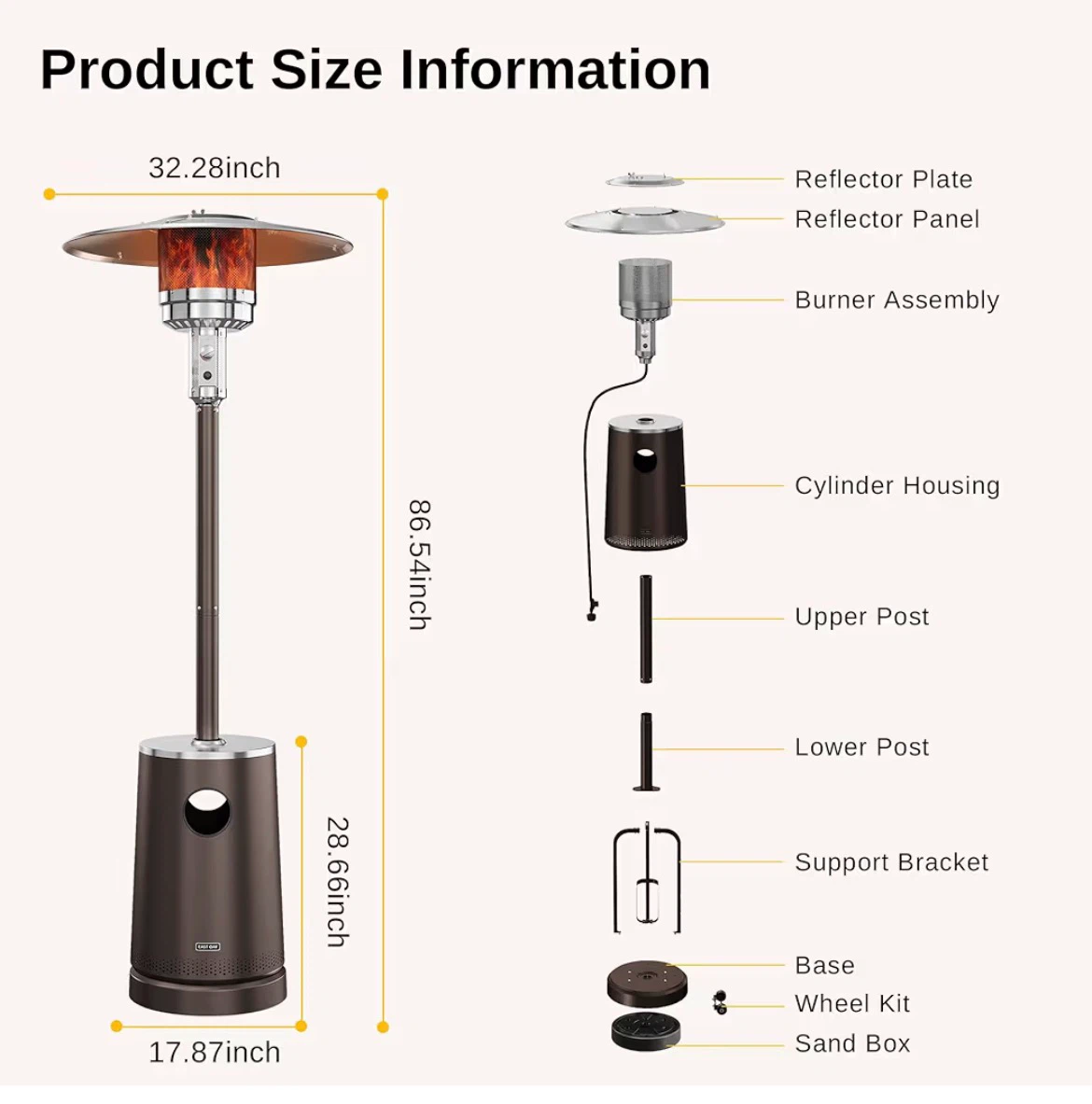 Outdoor Patio Heater with Cover - photo 5