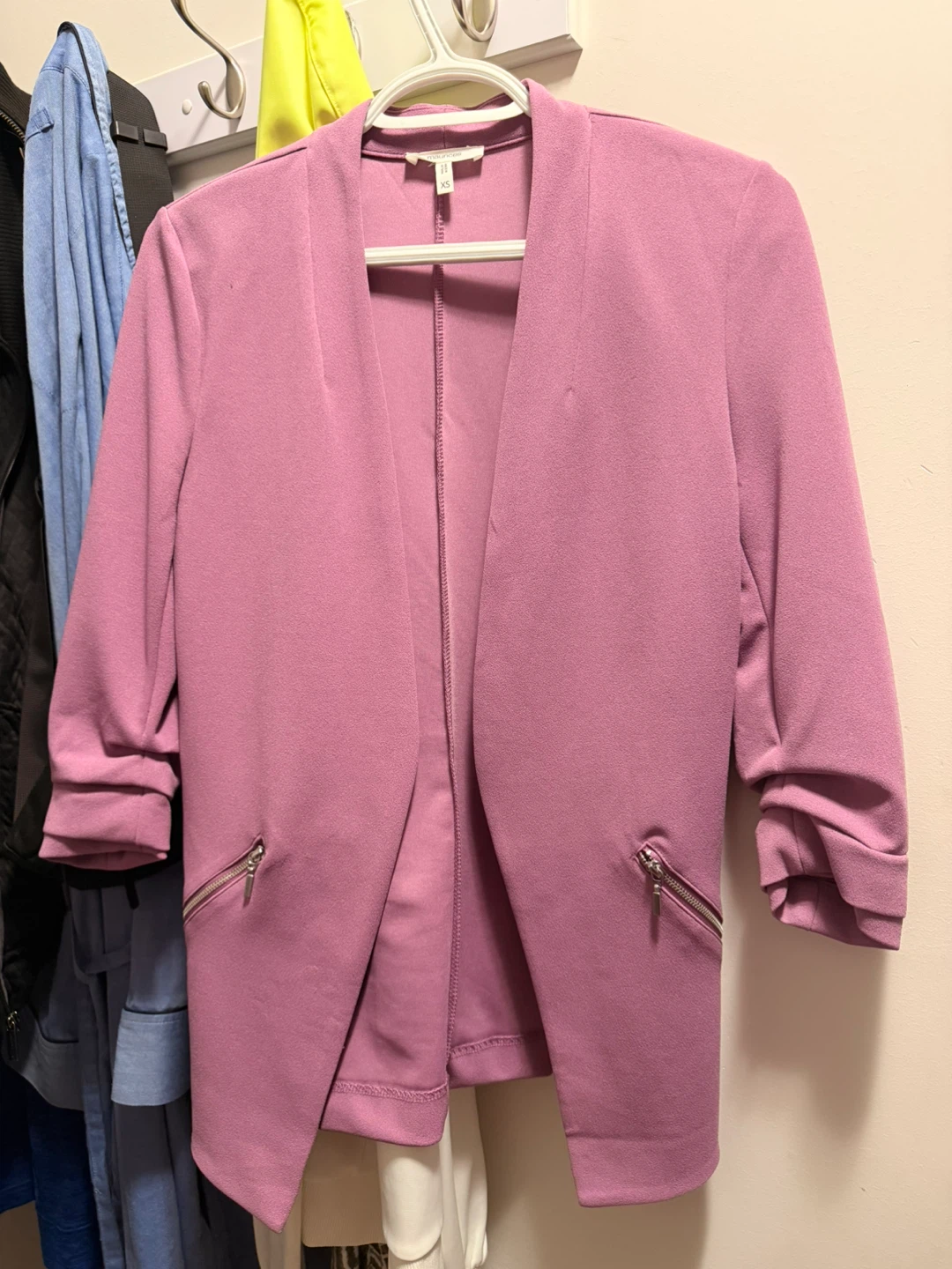 Pink Sleeve Blazer - Size XS