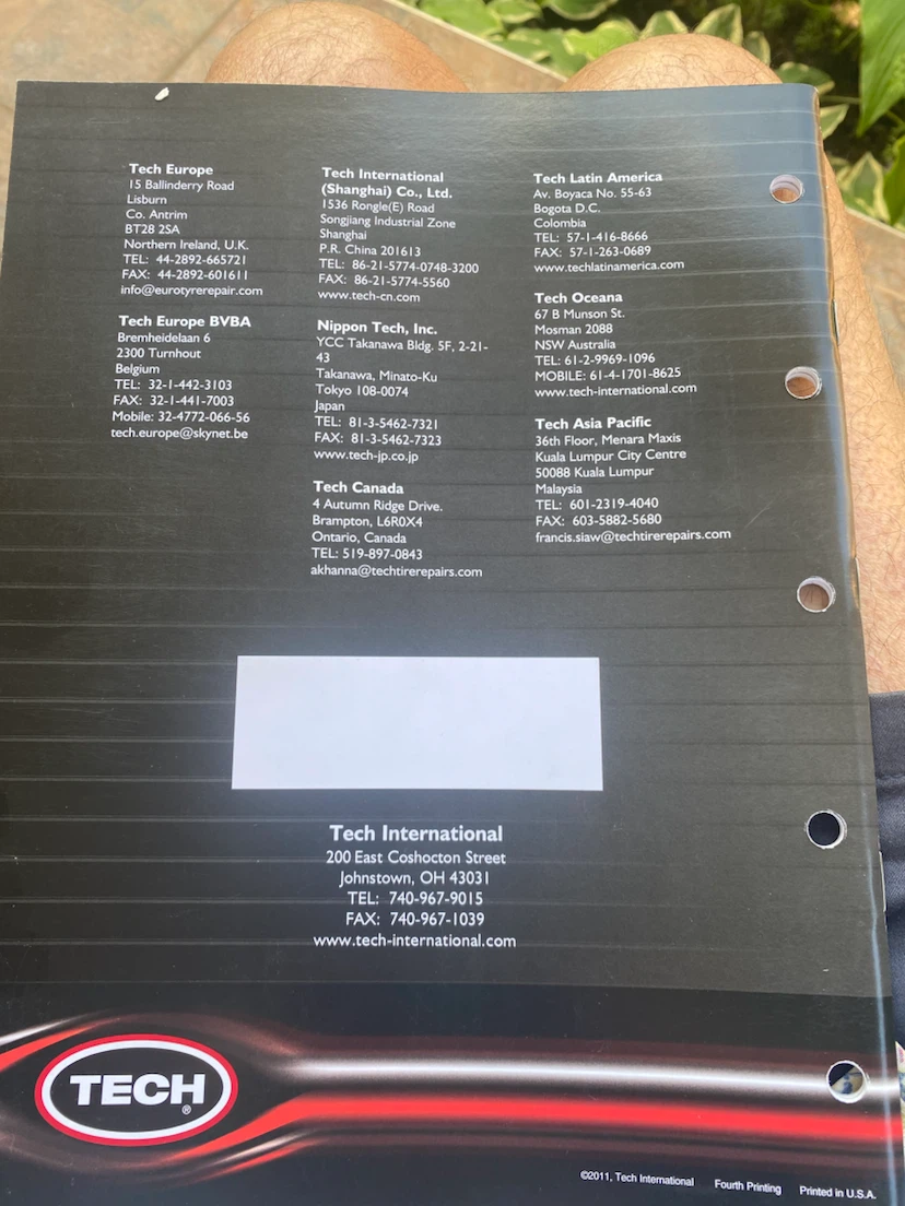 TECH INTERNATIONAL Tire Repair Catalog - photo 2