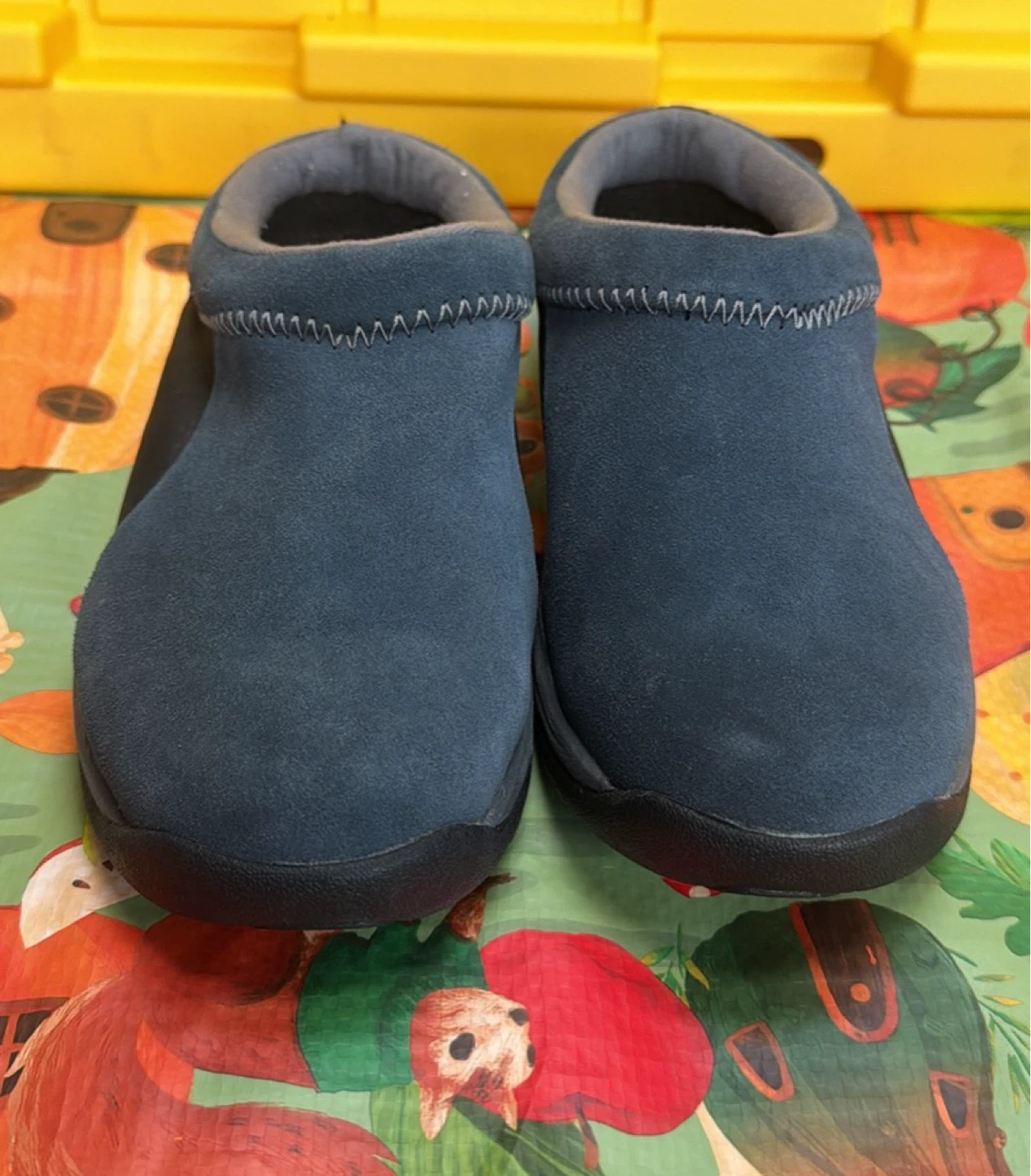 Porto Shoes Clogs - Blue Suede - Size 9 1/2