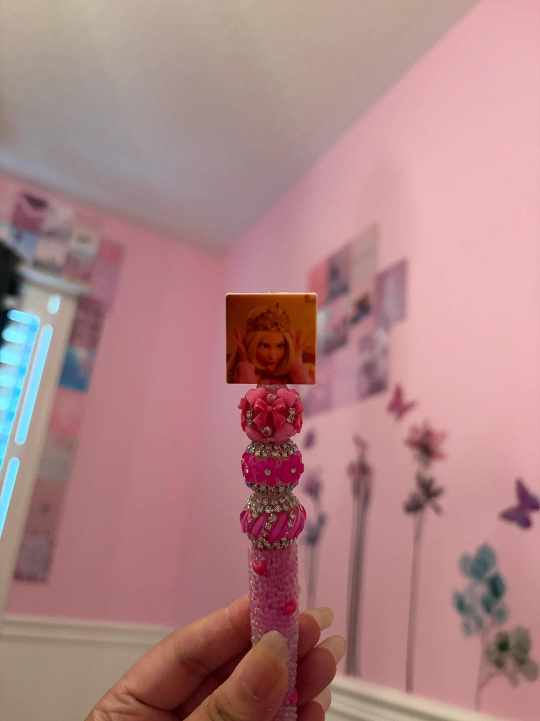 Barbie themed decorative beaded pen
