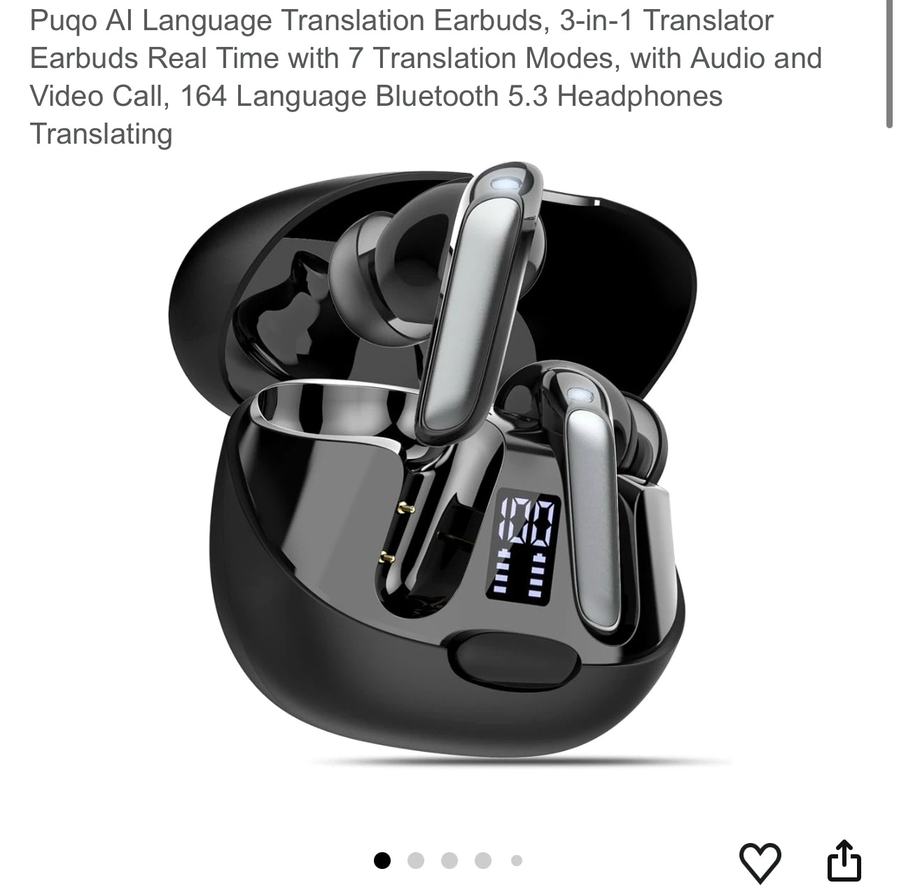 Puqo AI Language Translation Earbuds - photo 5