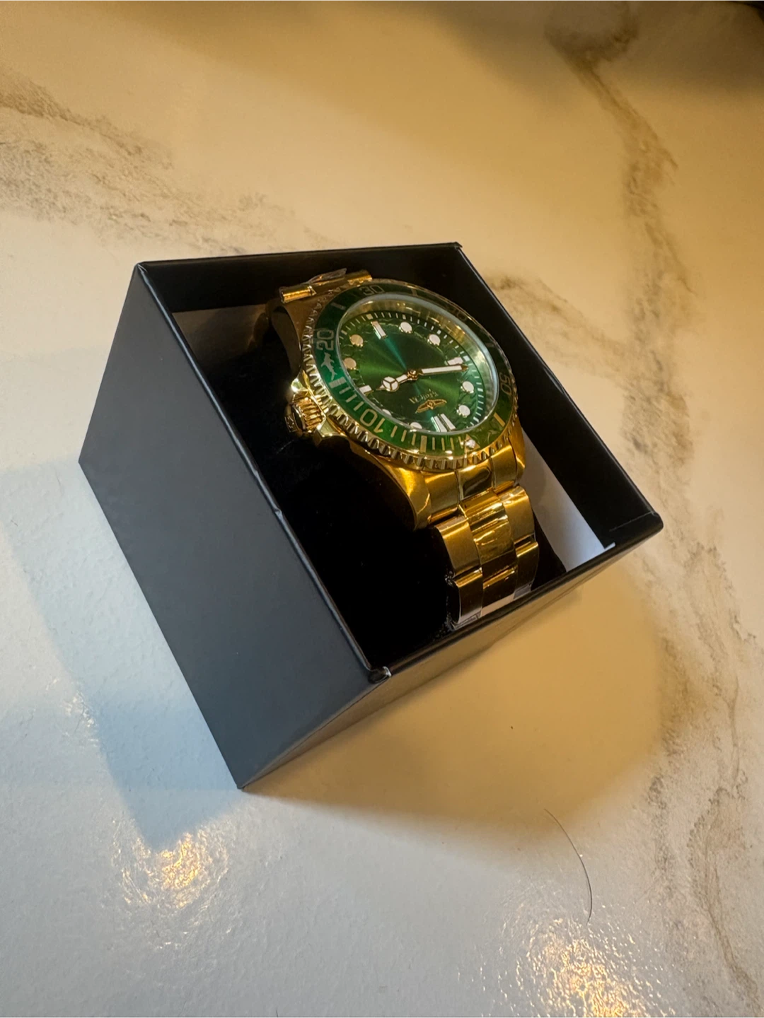 Invicta Gold and Green Pro Diver Watch - photo 4