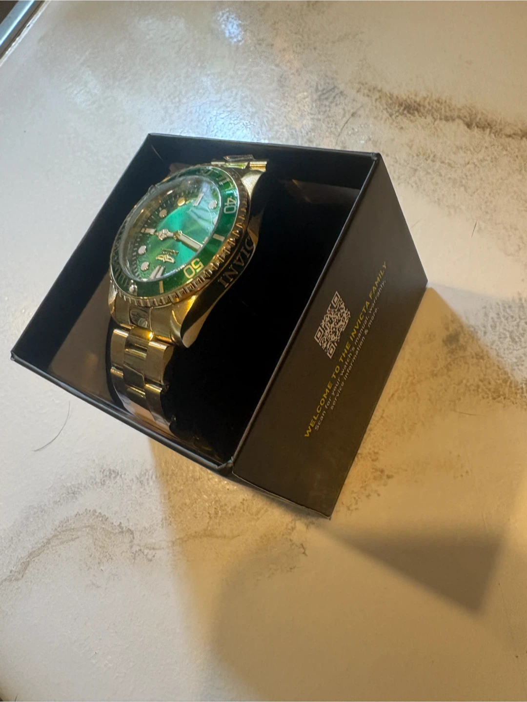 Invicta Gold and Green Pro Diver Watch - photo 5