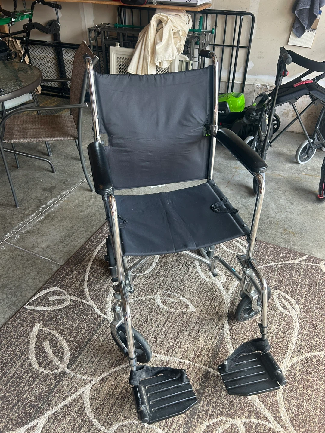 Black Transport Wheelchair - photo 2