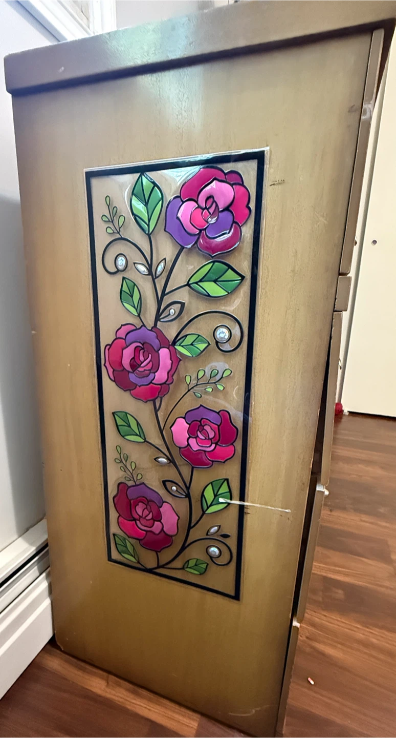 Urgent Moving Sale Dresser with Floral Design - photo 2