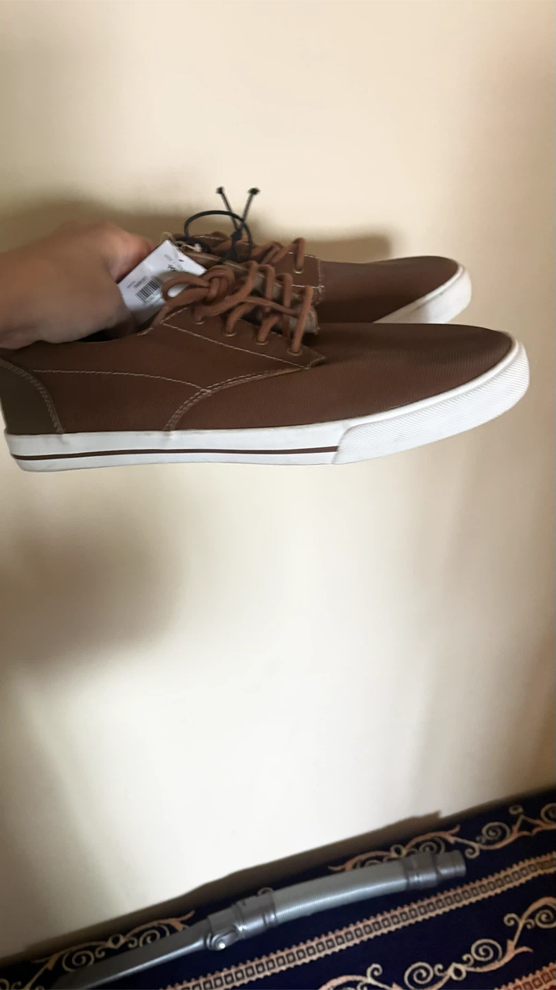Brand new Joe Fresh Men's Brown Canvas Shoes Size 10 - photo 5