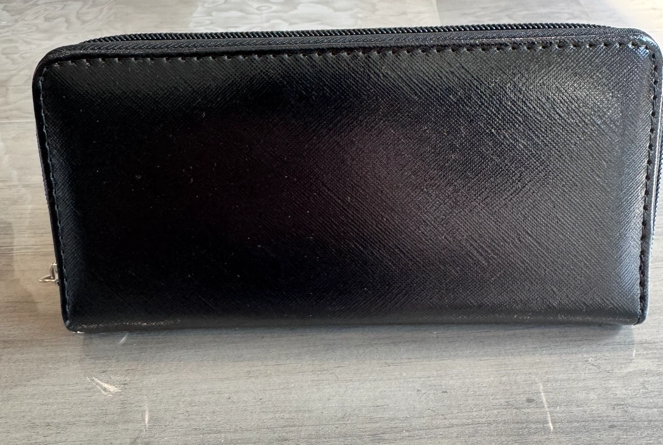 Black Zip-Around Wallet