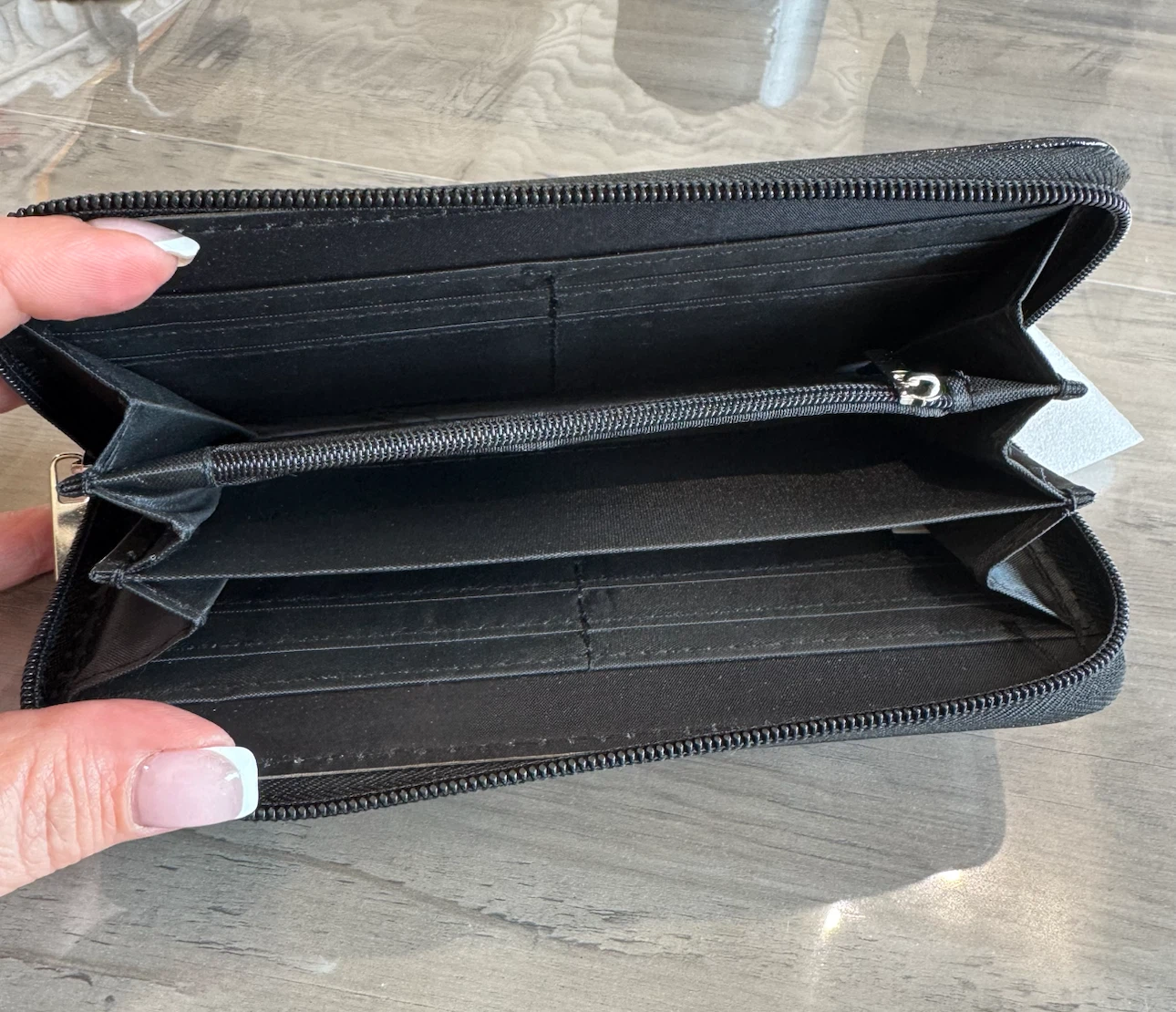Black Zip-Around Wallet - photo 3