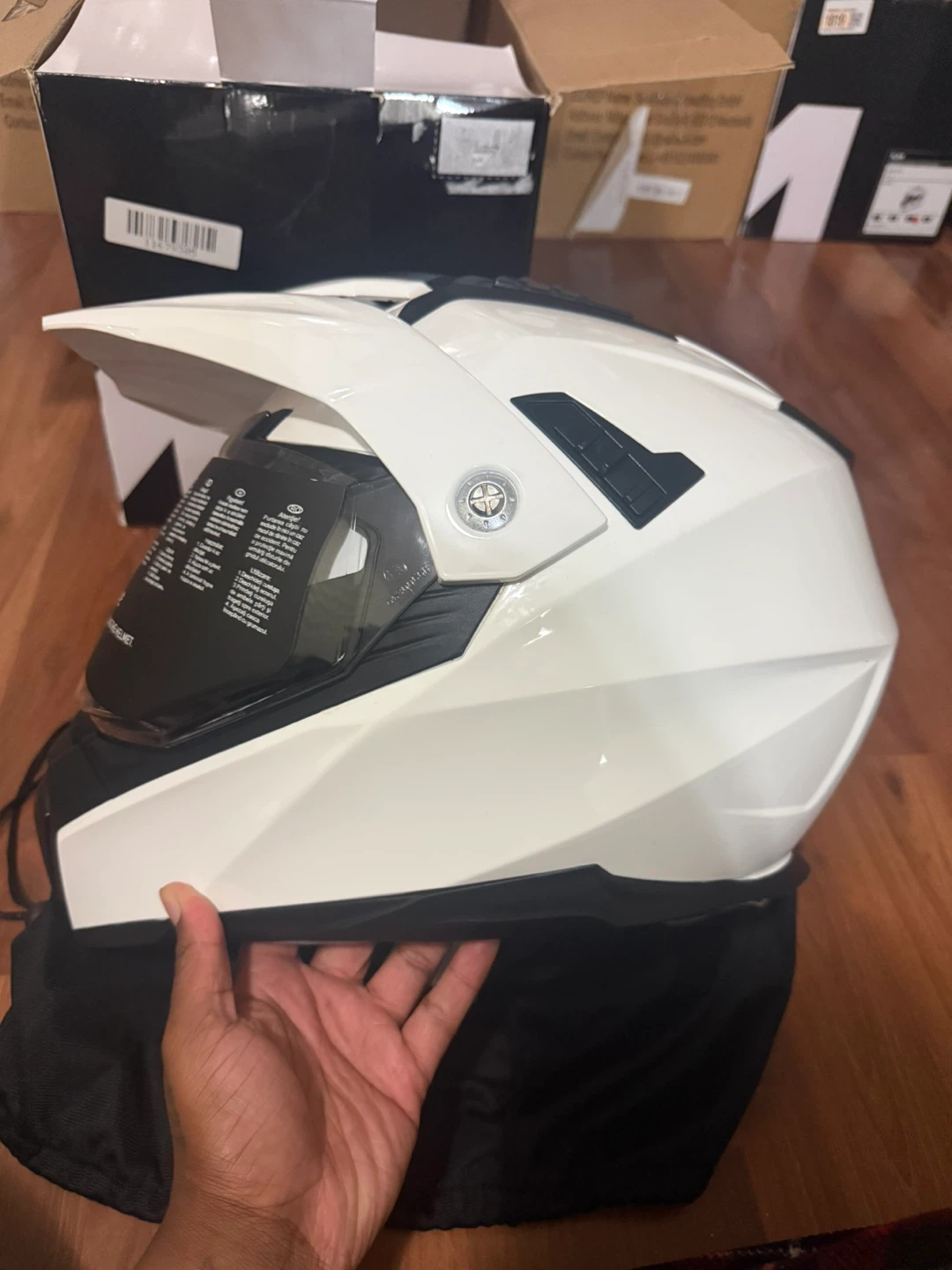 ILM Motorcycle Helmet White Size M - photo 3