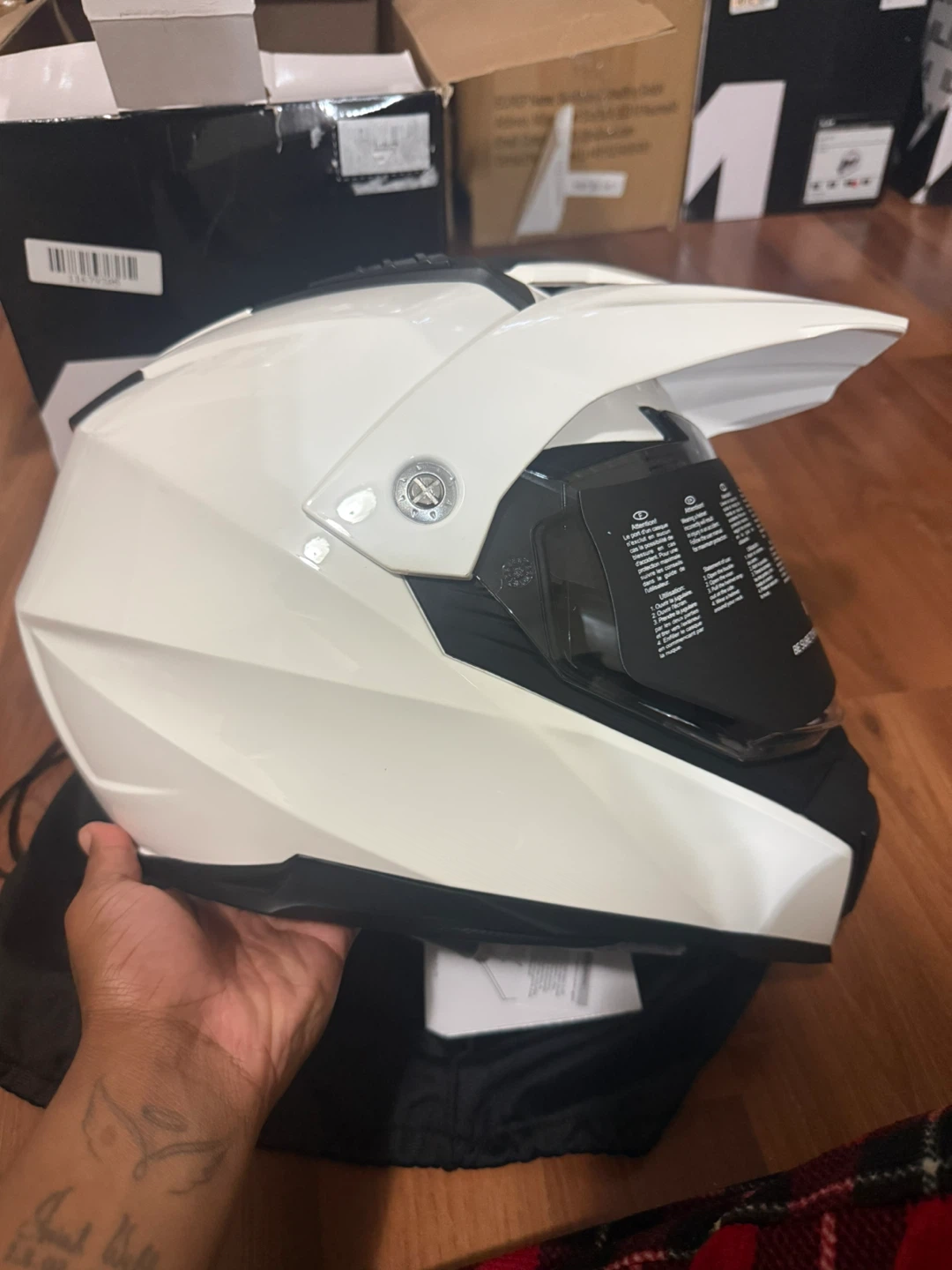 ILM Motorcycle Helmet White Size M - photo 5