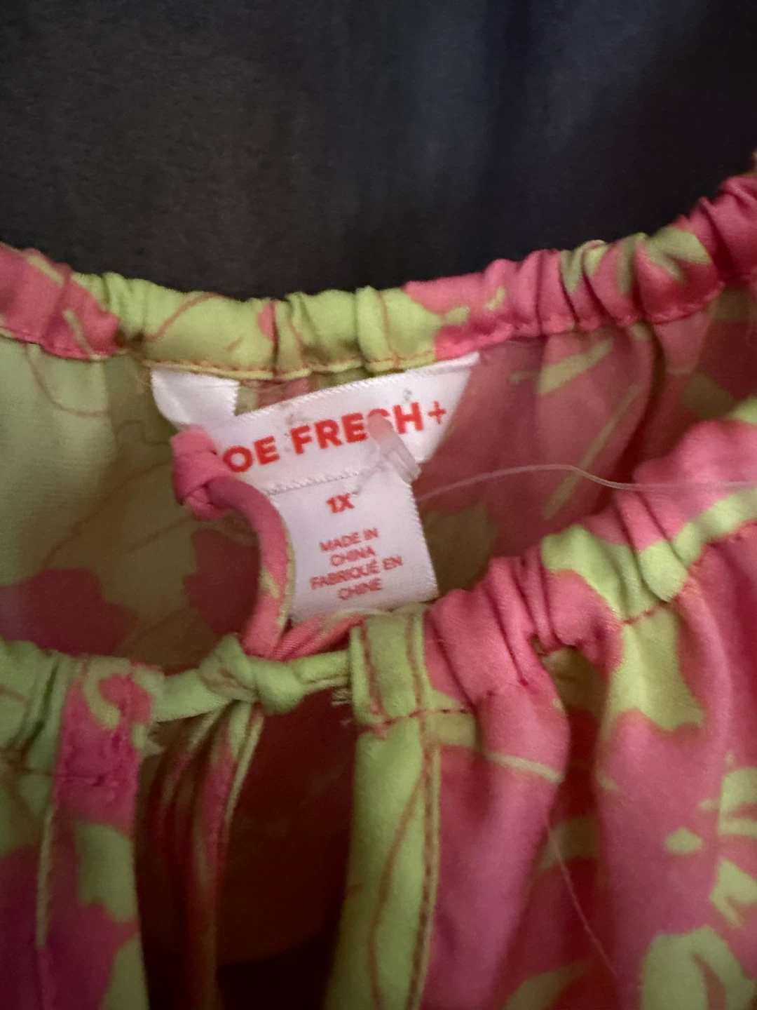 NWOT Joe Fresh+ Pink and Green Floral Dress Size 1X - photo 3