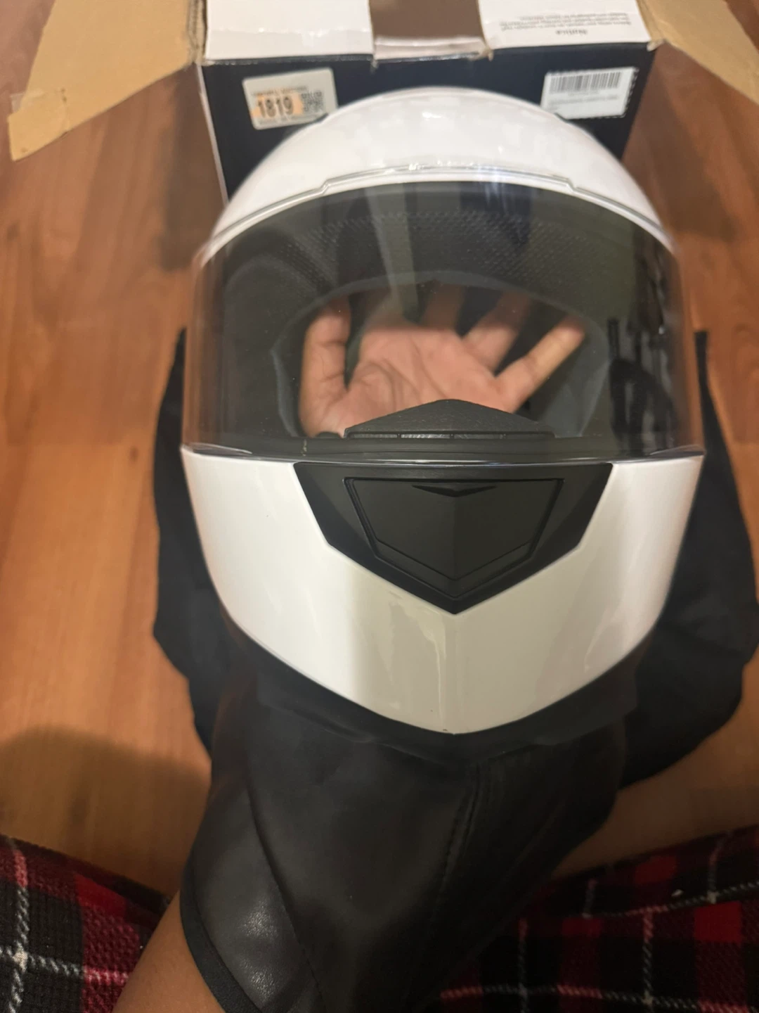 ILM Motorcycle Helmet - White Size Large