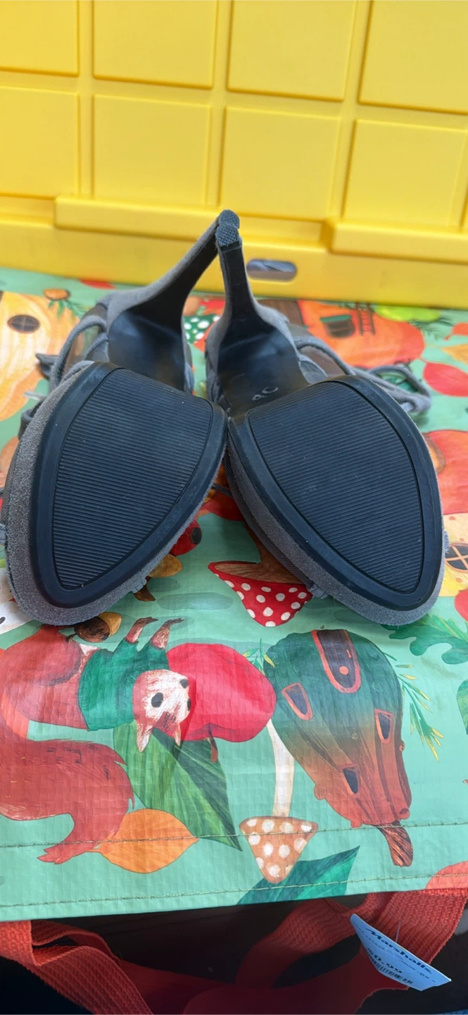 Steve Madden Grey Mesh Lace-Up Heels Size 6.5 - photo 3