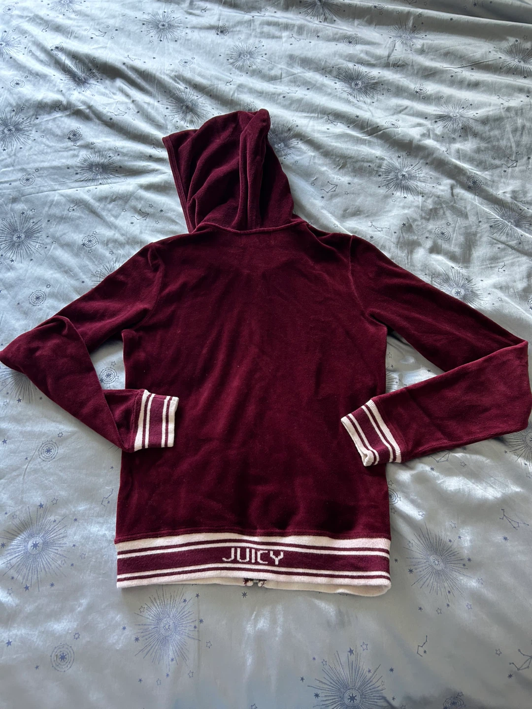 Juicy Couture Velour Hoodie Burgundy Size M - photo 2
