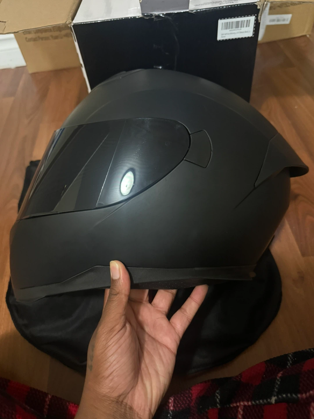 ILM Motorcycle Helmet Matte Black Size Large - photo 5