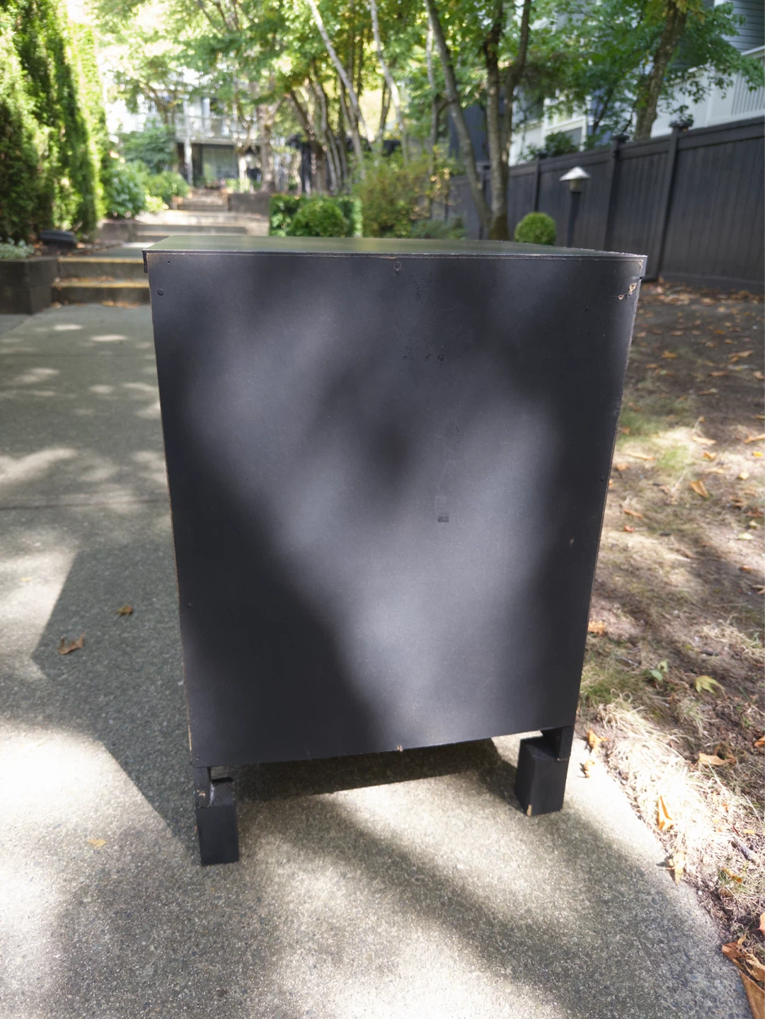Black Nightstand With Drawer - photo 2
