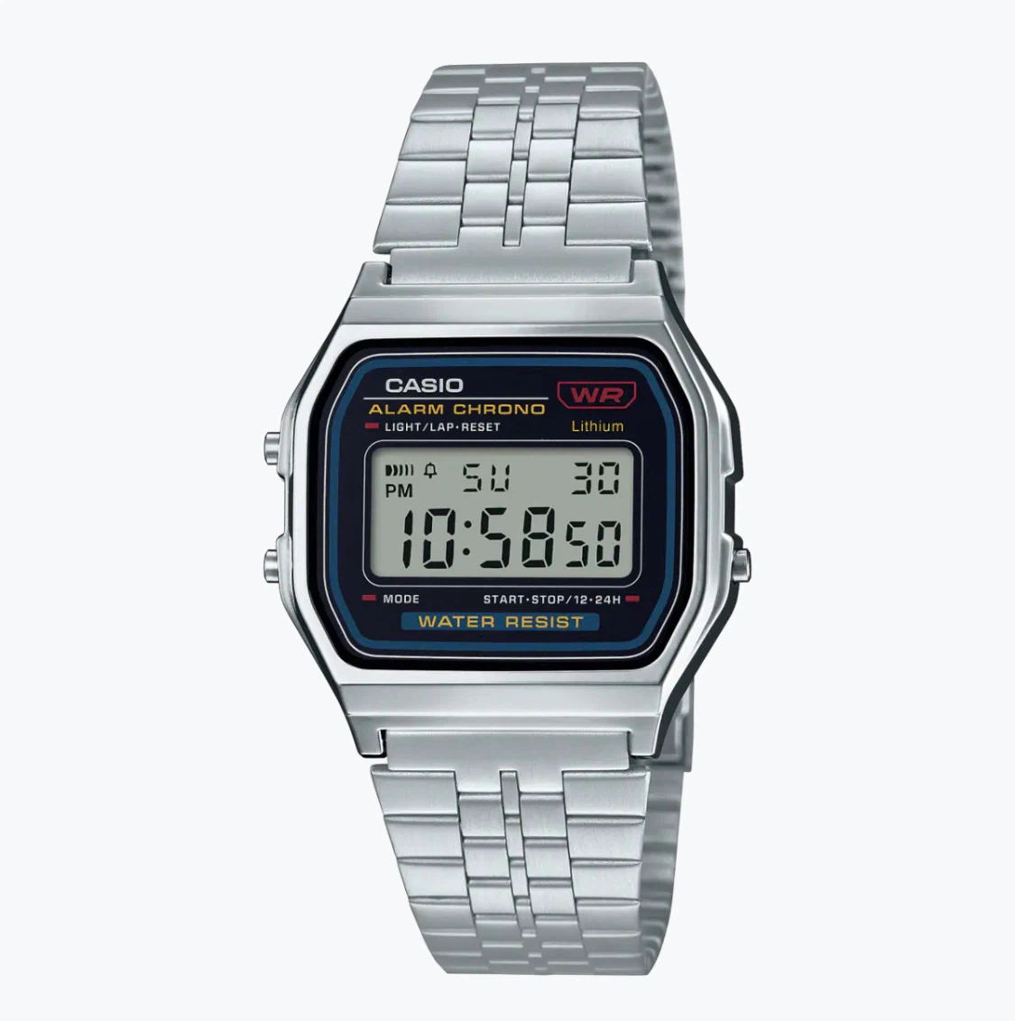 Casio Watch Silver, Alarm, Stop Watch