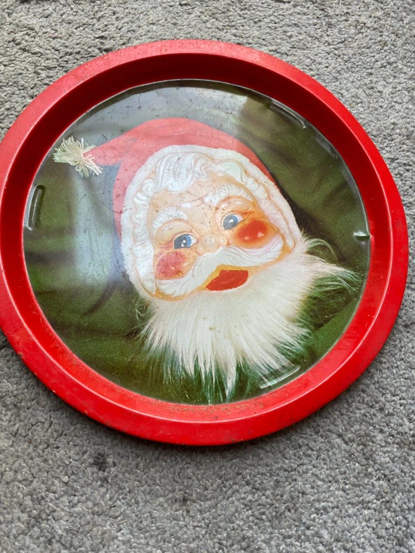 Vintage Santa Claus Tin Tray