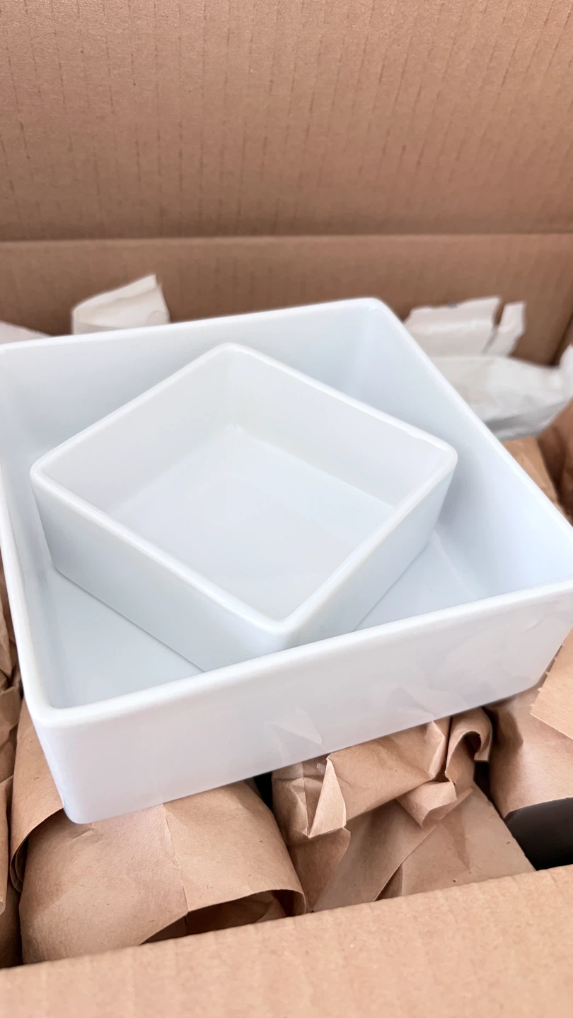 6 pcs CB2 Bento Square Serving Bowls