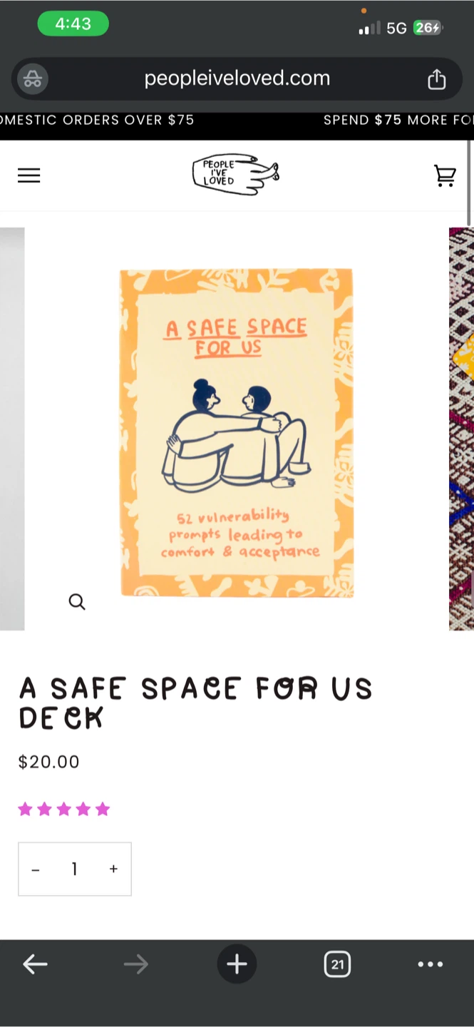 A SAFE SPACE FOR US DECK new cards - photo 3