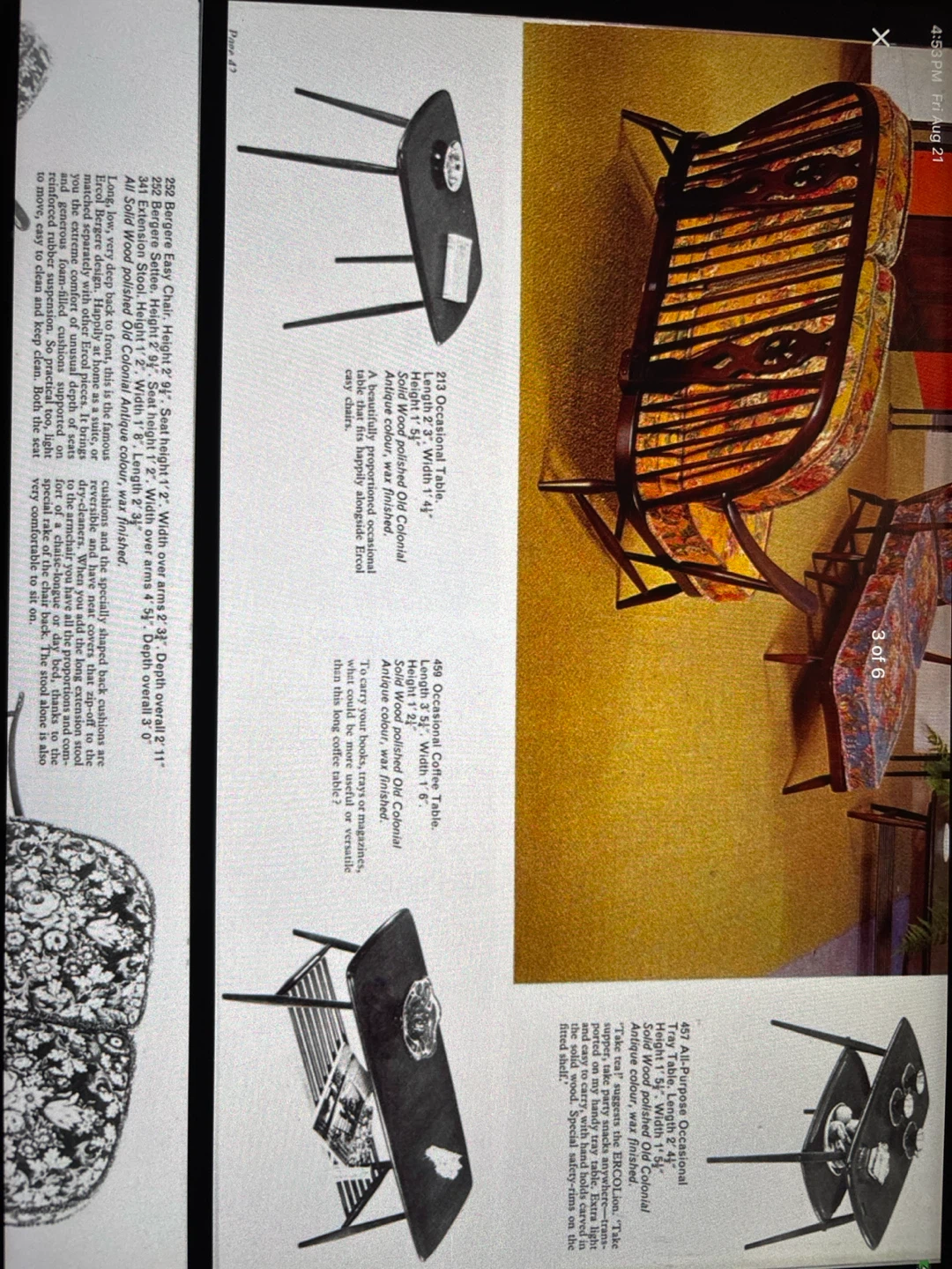 Ercol 252 Berger Settee & Bergere Easy Chairs - photo 3
