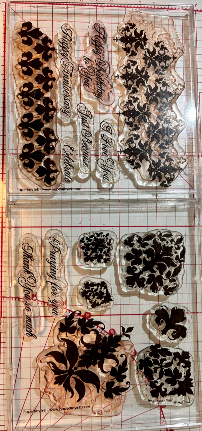 Papertrey Ink Clear Stamp Set - Sentiments & Floral Accents