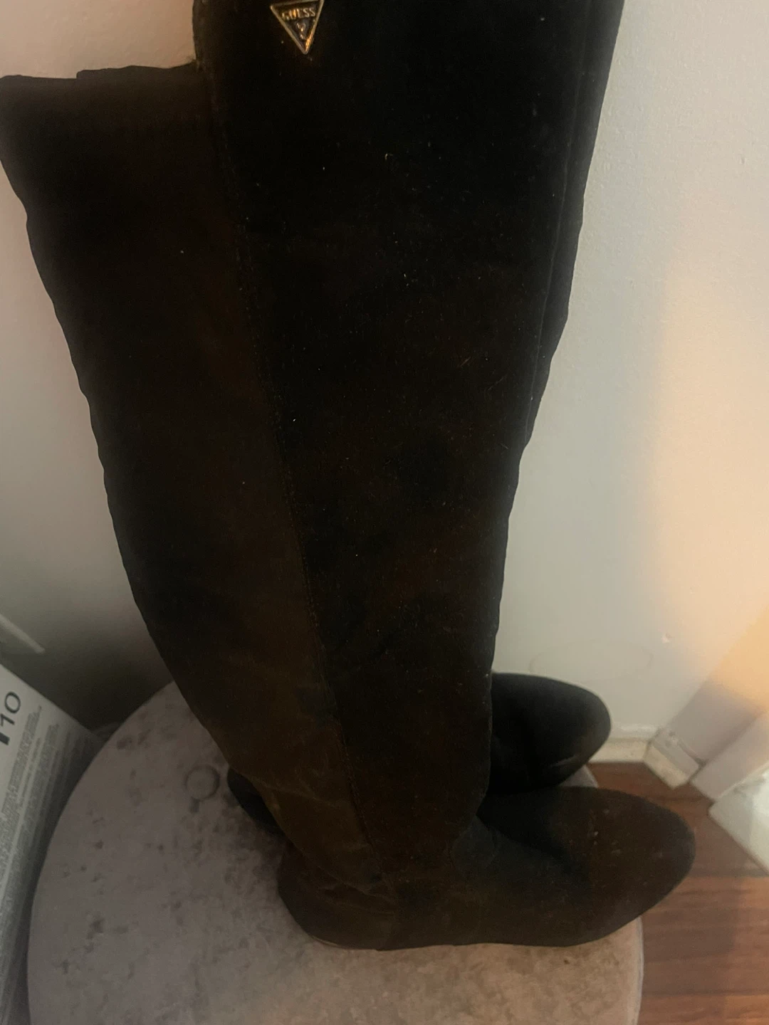 Black Guess Over-the-Knee Boots