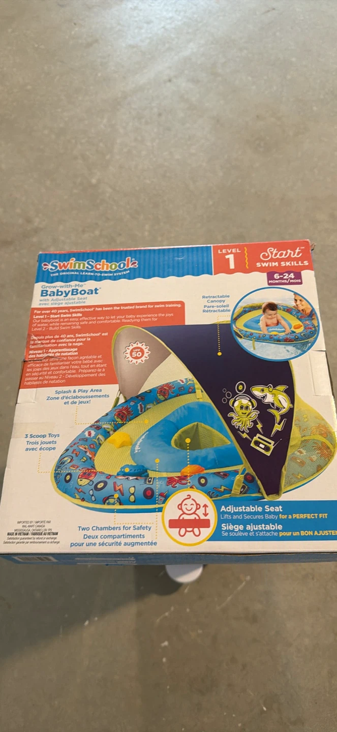 SwimSchool BabyBoat Grow-with-Me Float 6-24 Months