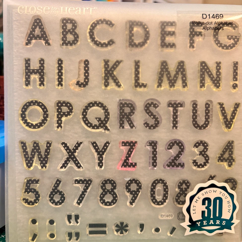 Close to My Heart Polka-dot Alphabet Stamps
