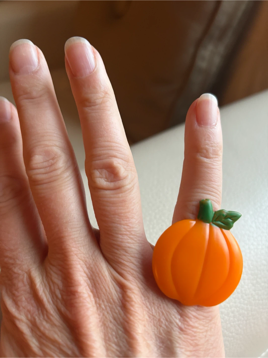 2 plastic kids Orange Pumpkin Ring - photo 2