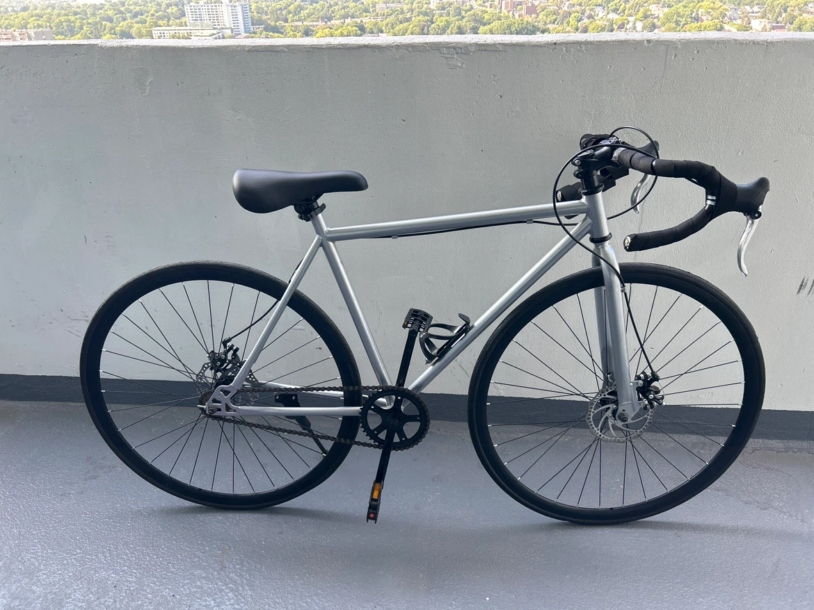Silver Road Bike