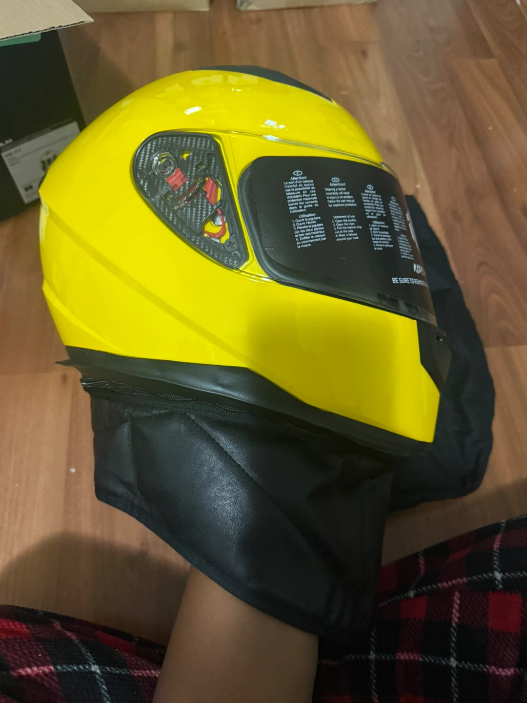 ILM Motorcycle Helmet - Yellow - Size M - photo 2