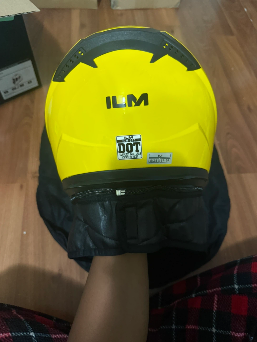 ILM Motorcycle Helmet - Yellow - Size M - photo 3