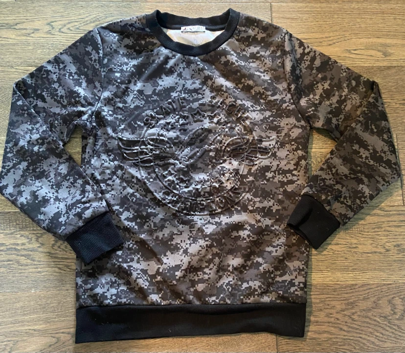 EUC: DEX Boys Digital Camo Crewneck Sweatshirt M