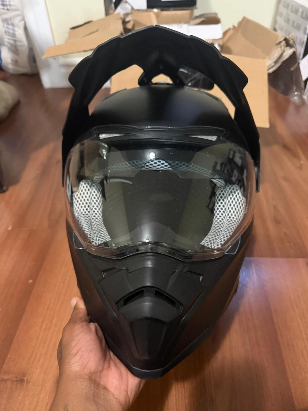 ILM Black Motorcycle Helmet DOT Certified
