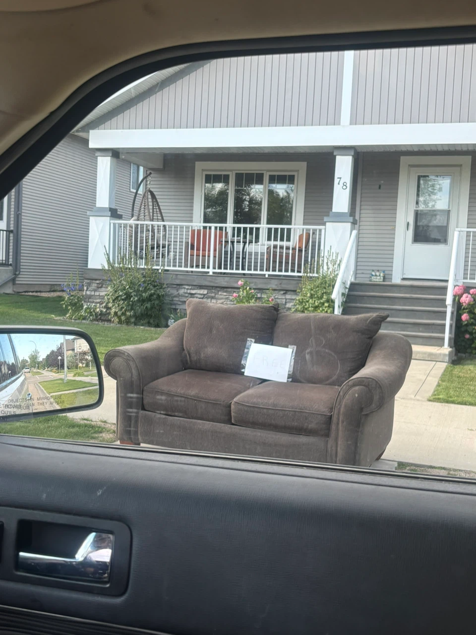 Brown Loveseat Couch - photo 2