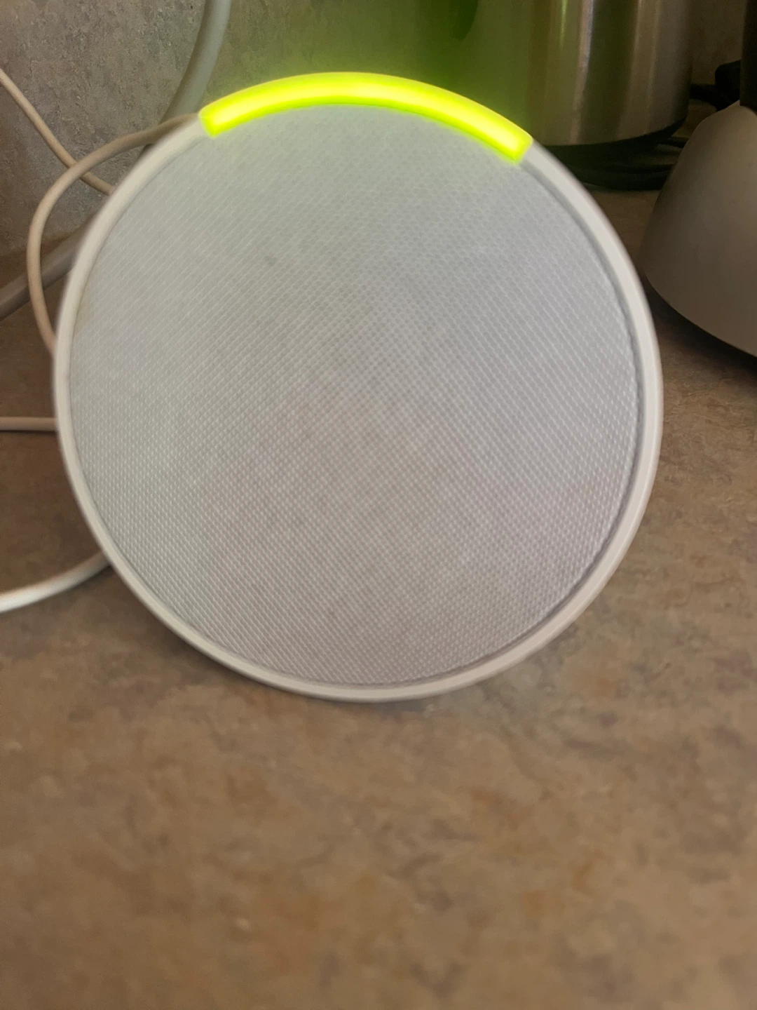Amazon Echo Pop Smart Speaker in Glacier White