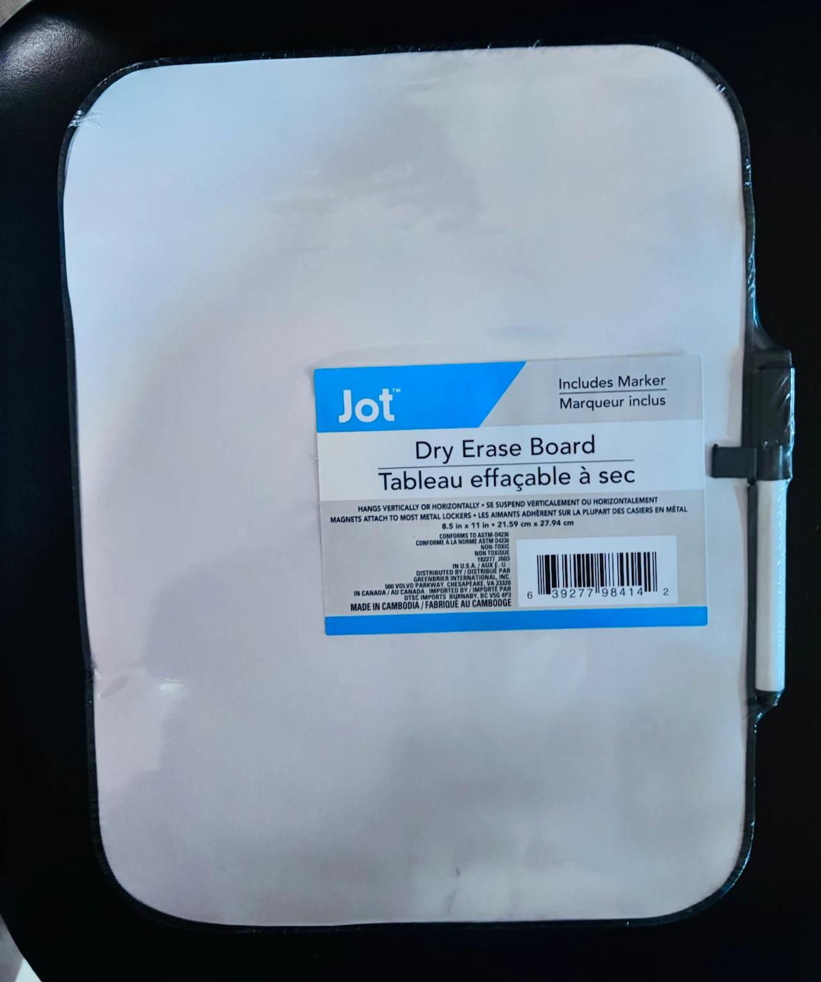 Jot Dry Erase Board with Marker