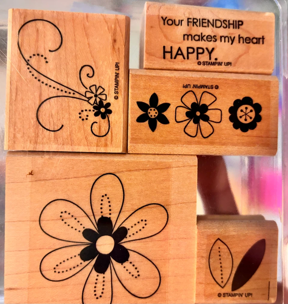 Stampin' Up! Craft Stamps - Floral & Friendship Phrases