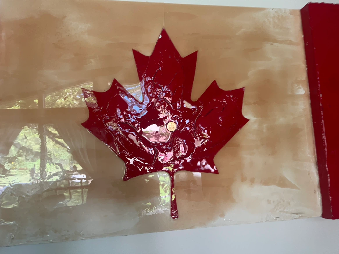 Red Maple Leaf Canadian Flag Wall Art ⚽️