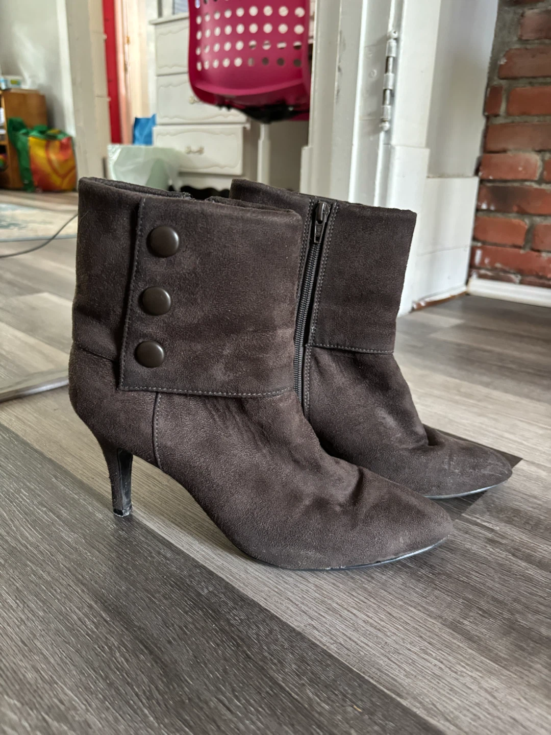 Brown Suede Ankle Boots