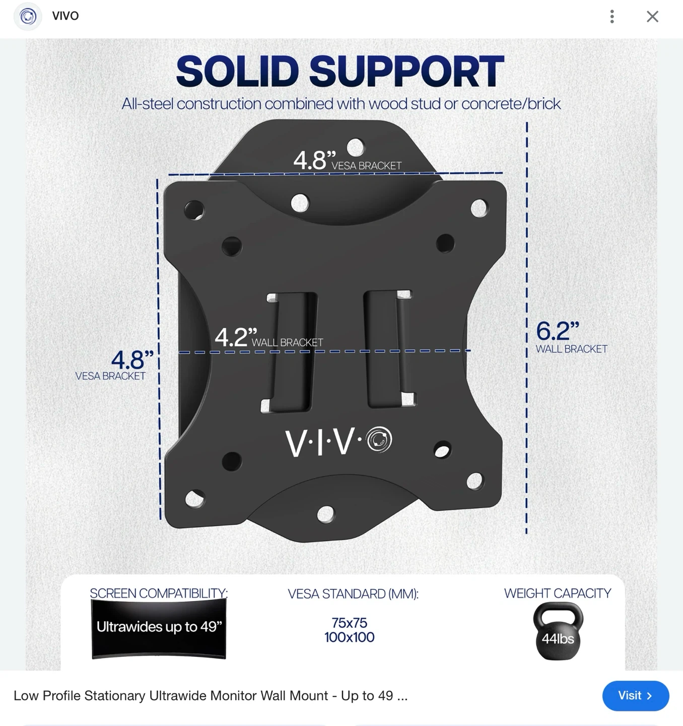 New VIVO VESA TV Wall Mount - photo 3