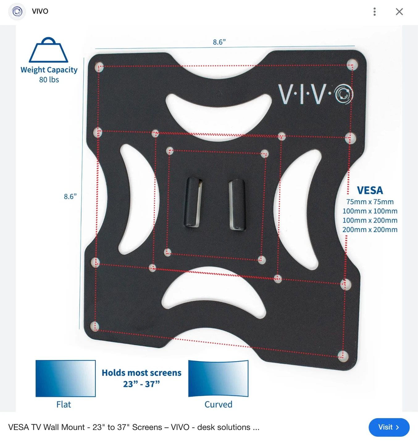 New VIVO VESA TV Wall Mount - photo 2